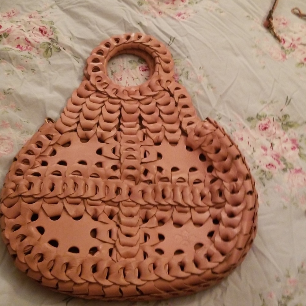 Patricia Nash Ticci blush chain link purse